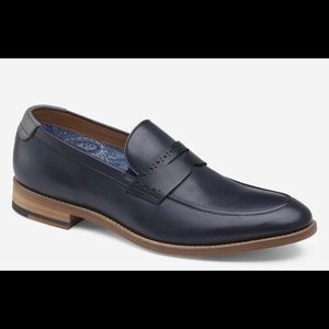 Johnston & Murphy Milliken penny loafer, navy,10.5